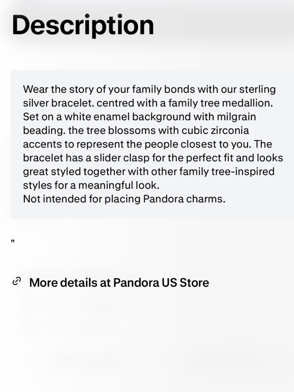 PANDORA Sparking Family Tree Slide Bracelet - Picture 3 of 11